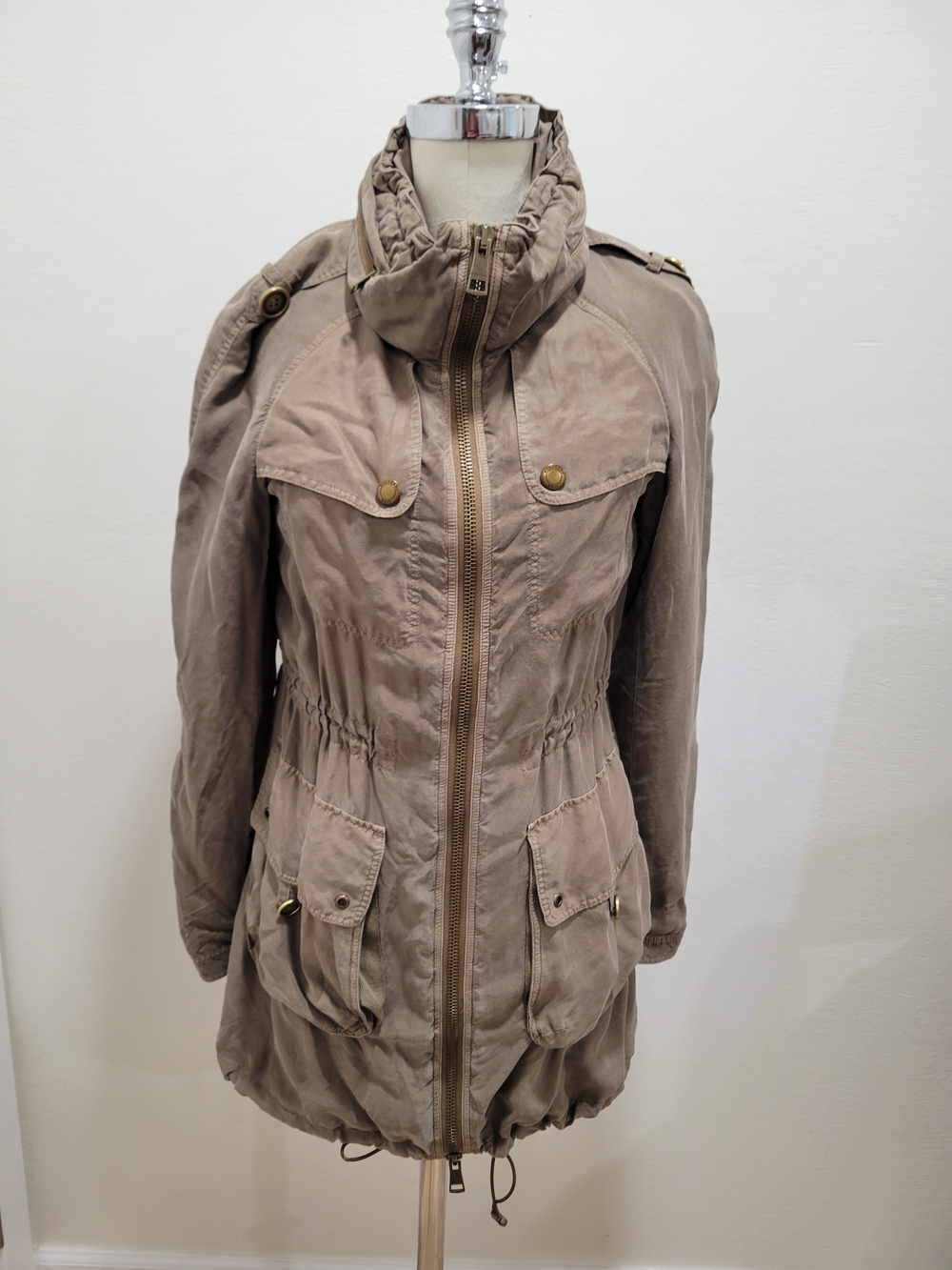 Burberry Taupe Utility Jacket - Size 4